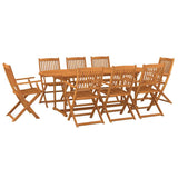 Dining Set Natural wood Solid acacia wood 220 cm table length 3086974
