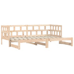 ZNTS Daybed with Trundle without Mattress 90x190 cm Single Solid Wood 836210