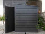 3.7 x 7.9ft Galvanised Steel Shed, with Latched Door and Padlock - Grey T3398P317750