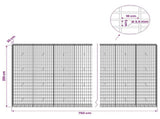 Gabion with 3.5 mm Wire and 5x10 cm Mesh 750x30x200 cm 3462777