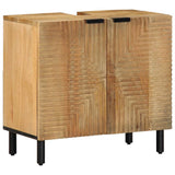 Bathroom Sink Cabinet Brown 62x33x58 cm Solid Wood Mango 4017739