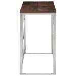 Console Table Silver Stainless Steel and Solid Wood Sleeper 349989