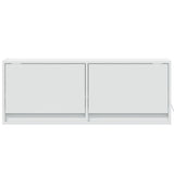 TV Wall Cabinet with LED Lights White 100x31x35 cm 852362