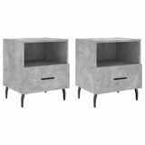 Bedside Cabinets 2 pcs Concrete Grey 40x35x47.5 cm Engineered Wood 827477