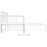Sofa Bed Frame White Metal 200 x 90 cm mattress needed 324753