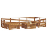 Outdoor Sofa Set 7 pcs Natural Solid Acacia Wood 3373769