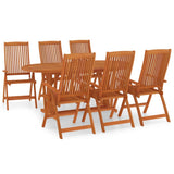Garden Dining Set Reddish-brown Solid eucalyptus wood Large 3087342