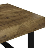 Coffee Table Dark Brown and Black 120x60x40 cm MDF and Iron 286103