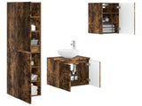 Bathroom Furniture Set 3 pcs Smoked Oak 33 x 34.5 x 160 cm 3406068