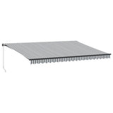 Manual Retractable Awning Anthracite and White 500x350 cm 3215816