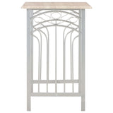 3 Piece Bar Set Wood and Steel 284398