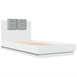 Bed Frame White Engineered Wood, Plywood Small Single Bed Frame 3210066