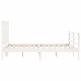 Bed Frame without Mattress White 140x190 cm Solid Wood 3194292