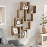 ZNTS Wall Cube Shelf Artisan Oak 90x15x119.5 cm Engineered Wood 856597