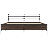 Bed Frame without Mattress Brown Oak 160x200 cm 3280056