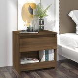 ZNTS Bedside Cabinets 2 pcs Brown Oak 40x30x39 cm Engineered Wood 815134