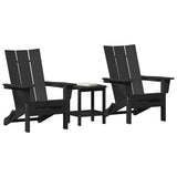 Garden Chair 3 pcs Black 80.5 x 74.5 x 92 cm Polyethylene 3335824