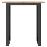 Dining Table O-Frame 70x70x75 cm Solid Wood Pine and Steel 3282671
