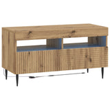 3 Piece LED TV Cabinet Artisan Oak Engineered Wood 3416690