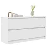 ZNTS TV Cabinet White 100x35x54 cm Engineered Wood 861805