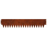 Lawn Edging 20 pcs 103 x 20 cm metal Rusty 8008285