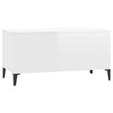Coffee Table High Gloss White 90x44.5x45 cm Engineered Wood 819590