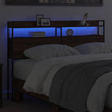 Headboard with Shelf Brown oak 150 cm Engineered wood 859704