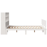 ZNTS Bookcase Bed without Mattress White 120x200cm Solid Wood Pine 3322665