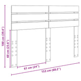 Headboard Smoked Oak Engineered wood 888193