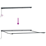 Retractable Awning Manual Orange and White 450x300 cm Fabric 3330865