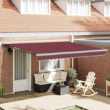 Automatic Retractable Awning Burgundy 400x300 cm 3215330