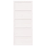 Barn Door White 100 x 2.5 x 208 cm Solid Pine Wood 42047136