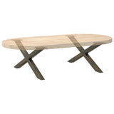 Coffee Table Legs X-Shaped 2 pcs Natural Steel 70x cm Steel 4012887