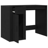 Desk with Drawer Black Oak 100 x 49 x 74 cm Engineered Wood 862804