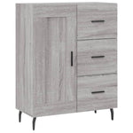 Highboard Grey Sonoma 69.5x34x180 cm Engineered Wood 3198679