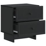 Bedside Cabinet 2 pcs Black 43 x 34.5 x 47.5 cm Engineered Wood 893838
