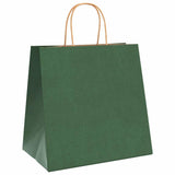 Paper Bags 250 pcs with Handles Green 26x17x25 cm 4101731