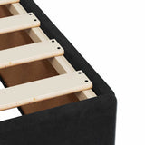 Bed Frame without Mattress Black Double Velvet 3285045