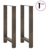 Bar Table Legs Natural Steel 2 pcs 50x cm Steel 4013331