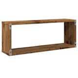 ZNTS Wall Cube Shelves 6 pcs Old Wood 60x15x23 cm Engineered Wood 856588