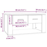 Coffee Table Concrete Grey 80x50x40 cm Engineered Wood 816532