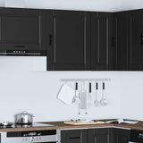 Kitchen Wall Cabinet Porto Black Engineered Wood 854039