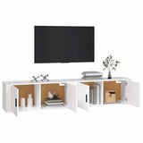 2 Piece Wall-mounted TV Cabinet Set White 100x34,5x40 cm 3188366