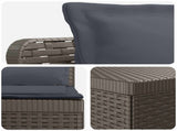 4-Seater Garden Sofa with Cushions Rattan Look PP Light Grey 3443993