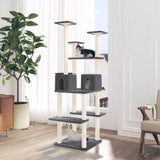 Cat Tree with Sisal Scratching Posts Dark Grey 167 cm 171611