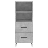 Sideboard Concrete Grey 34.5x34x90 cm Engineered Wood 828688
