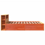 Bed Frame without Mattress Wax Brown 120x190 cm Small Double Solid Wood Pine 3323430