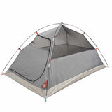 Camping Tent Dome 4-Person Grey and Orange Waterproof 94337