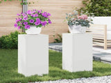 Plant Stand 2 pcs White 24 x 24 x 55 cm Steel 865814