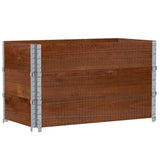 Pallet Collars 3 pcs Brown 100x50 cm Solid Wood Pine 3295373